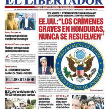Editorial y portada EL LIBERTADOR impreso, octubre de 2014