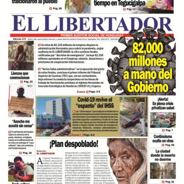 HONDURAS/ PORTADA Y EDITORIAL EL LIBERTADOR ¡PENA CAPITAL A LA CORRUPCIÓN! HONDURAS/ PORTADA Y EDITORIAL EL LIBERTADOR ¡PENA CAPITAL A LA CORRUPCIÓN!