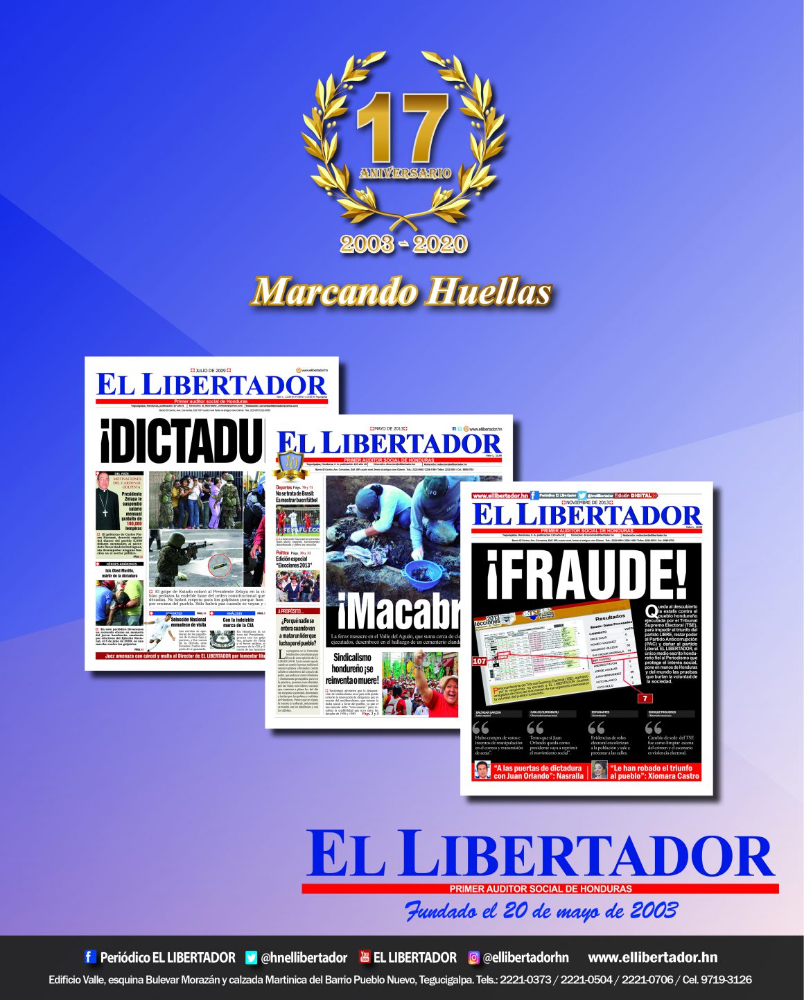 Editorial Aniversario / Los motivos de EL LIBERTADOR