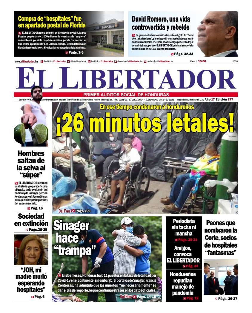 Editorial Y Portada El Libertador Impreso Cochinitos De Honduras El Libertador 