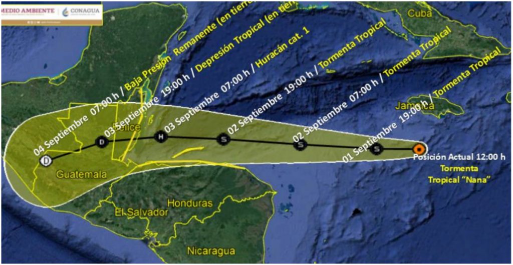 ¡URGENTE! POTENCIAL HURACÁN “NANA” ACECHA CARIBE HONDUREÑO ¡URGENTE! POTENCIAL HURACÁN “NANA” ACECHA CARIBE HONDUREÑO
