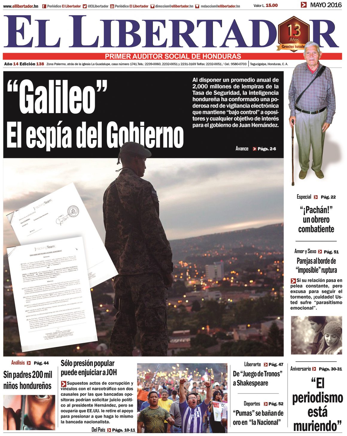 HONDURAS ENTRE LOS 25 PAÍSES DONDE CIUDADANOS SON ESPIADOS POR GOBIERNO HONDURAS ENTRE LOS 25 PAÍSES DONDE CIUDADANOS SON ESPIADOS POR GOBIERNO