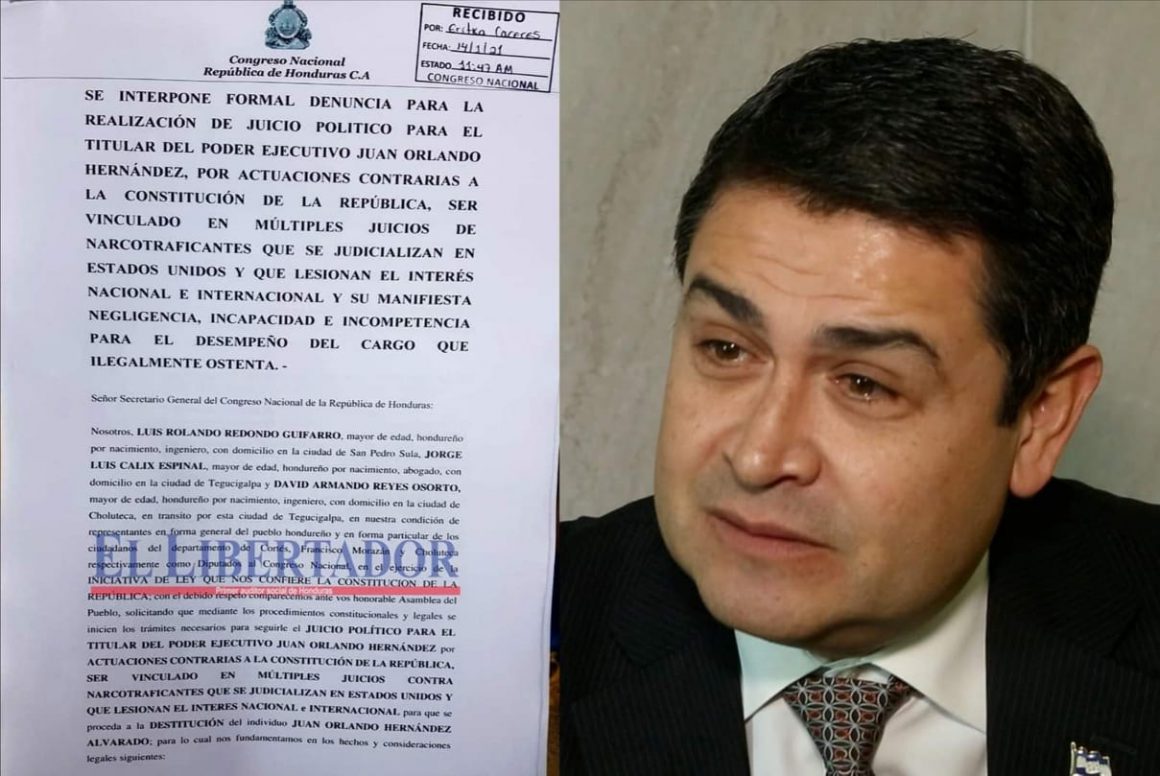 HONDURAS / PROPONEN JUICIO POLÍTICO A JOH POR NEXOS CON NARCOTRÁFICO