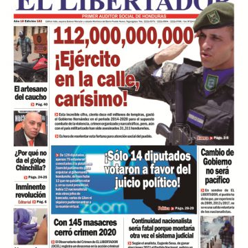 HONDURAS / EDITORIAL Y PORTADA EL LIBERTADOR: LA REVOLUCIÓN SERÁ… HONDURAS / EDITORIAL Y PORTADA EL LIBERTADOR: LA REVOLUCIÓN SERÁ…