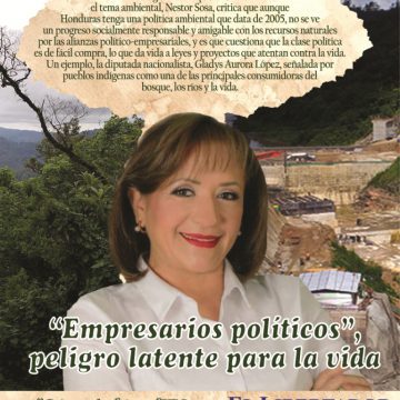 HONDURAS / «POLÍTICOS EMPRESARIOS» ATACAN Y DESTRUYEN LA VIDA