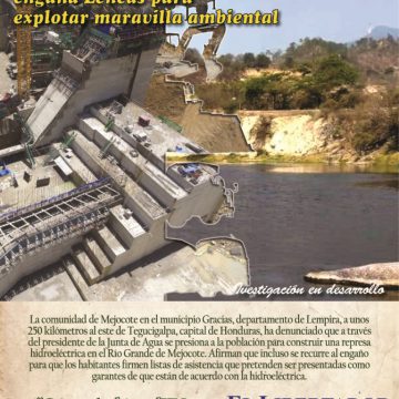 HONDURAS / EN LEMPIRA, HIDROELÉCTRICA ENGAÑA LENCAS PARA EXPLOTAR MARAVILLA AMBIENTAL HONDURAS / EN LEMPIRA, HIDROELÉCTRICA ENGAÑA LENCAS PARA EXPLOTAR MARAVILLA AMBIENTAL