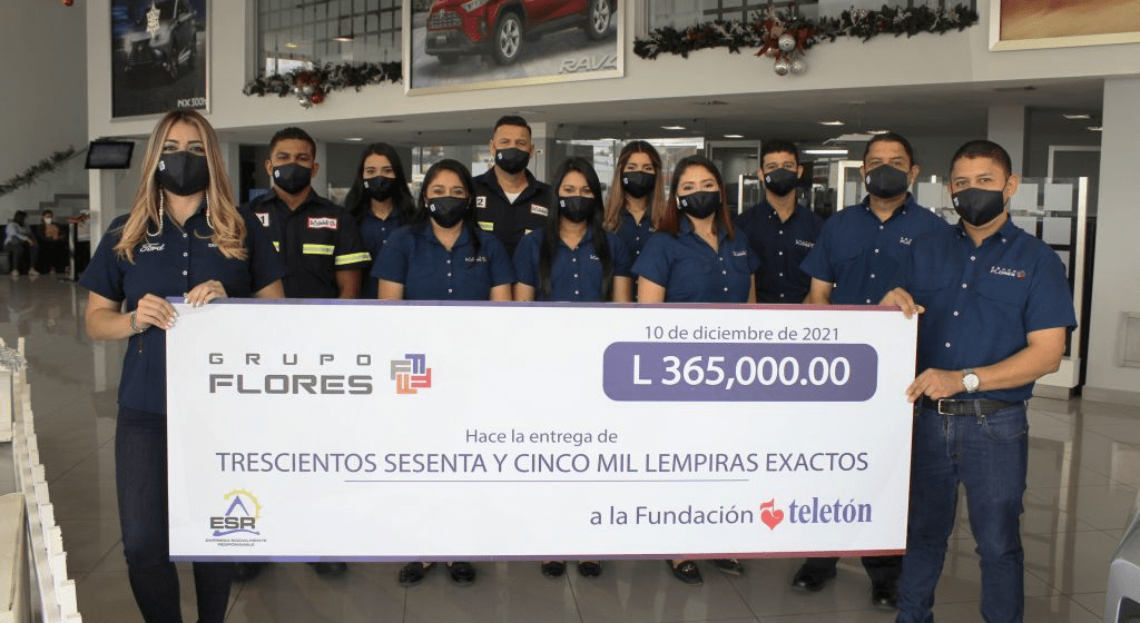 GRUPO FLORES REAFIRMA COMPROMISO CON HONDUREÑOS APOYANDO TELETÓN 2021