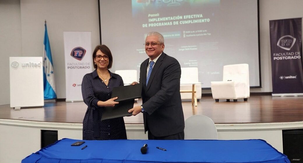 UNITEC Y WCA FIRMAN CONVENIO PARA IMPULSAR IMPLEMENTACIÓN EFECTIVA DE PROGRAMAS DE CUMPLIMIENTO EN HONDURAS