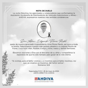 AHDIVA LAMENTA FALLECIMIENTO DE EMPRESARIO ALAN FLORES
