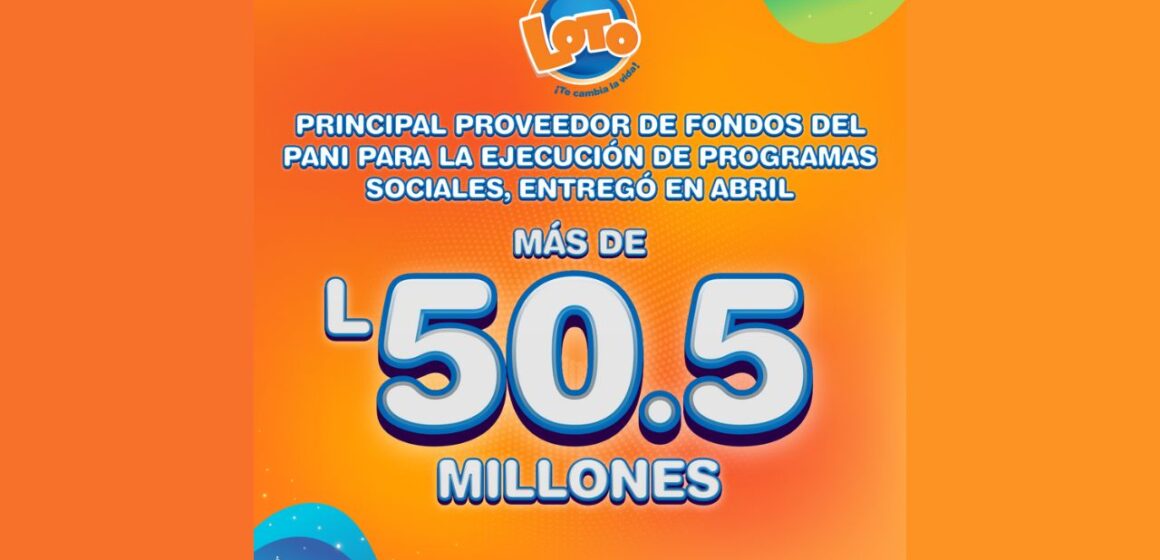 LOTO ENTREGA MÁS DE 50 MILLONES AL PANI PARA PROGRAMAS SOCIALES