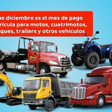 DICIEMBRE, ESPECIAL PARA MATRICULA DE MOTOS REMOLQUES Y CARGA PESADA