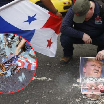 VIDEO | «NINGÚN GRINGO INVASOR PUEDE AMENAZARNOS»: TRABAJADORES PANAMEÑOS QUEMAN BANDERA DE EEUU