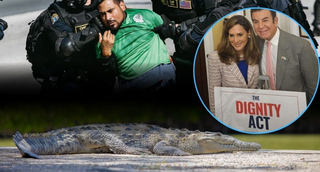 ¡IRÓNICO! SALAZAR ELOGIA CÁRCEL CON COCODRILOS DE TRUMP PARA MIGRANTES