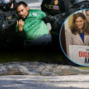 ¡IRÓNICO! SALAZAR ELOGIA CÁRCEL CON COCODRILOS DE TRUMP PARA MIGRANTES