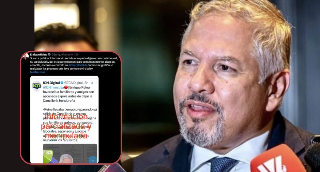 ¡INAUDITO! PRENSA “VERAZ” VUELVE A SER DESCALIFICADA, EXCANCILLER REINA NIEGA NEPOTISMO