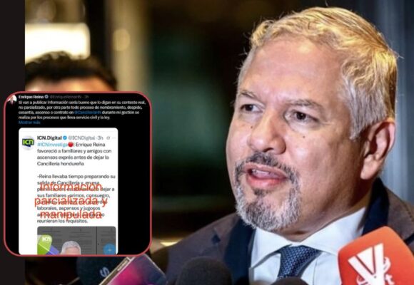 ¡INAUDITO! PRENSA “VERAZ” VUELVE A SER DESCALIFICADA, EXCANCILLER REINA NIEGA NEPOTISMO