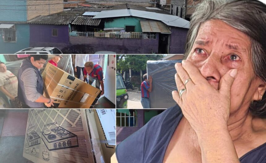 «¡HOY VOY A DORMIR BIEN!» DOÑA BERTA AGRADECE A EL LIBERTADOR CASA SEGURA, CAMAS Y ELECTRODOMÉSTICOS