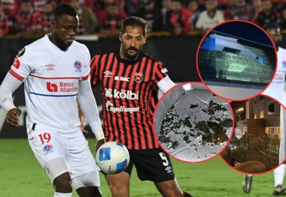 VIOLENCIA EN COSTA RICA TOCA A OLIMPIA, CON PIEDRAS Y PALOS ATACAN BUS DE CLUB HONDUREÑO (VIDEO)