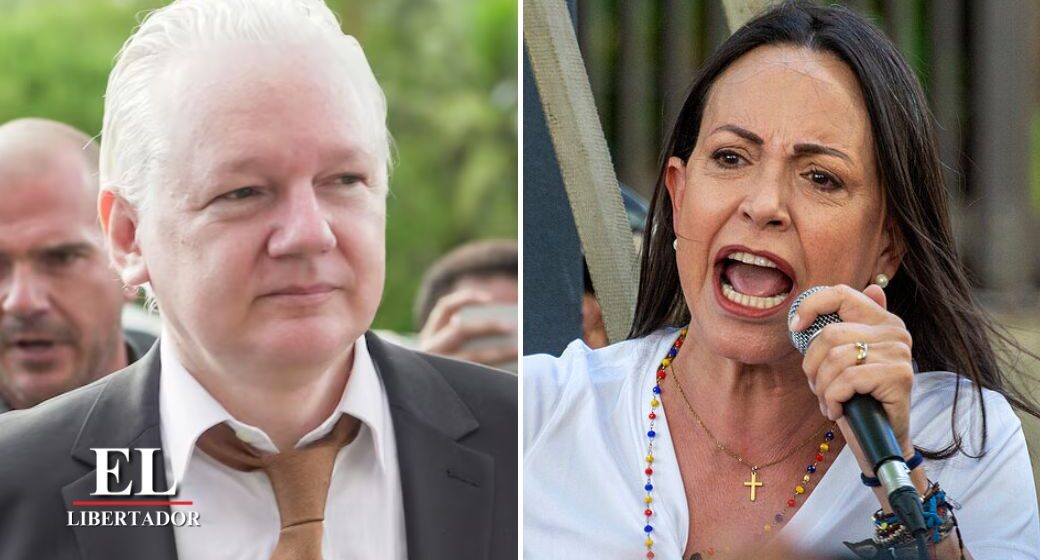 ASSANGE EXIGE QUE SE LE QUITE EL NOBEL DE LA PAZ A MARÍA CORINA MACHADO