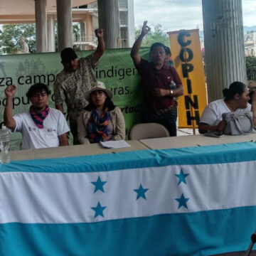 CAMPESINOS DE HONDURAS PROTESTAN CONTRA LEY QUE PRETENDE PRIVATIZAR TIERRAS