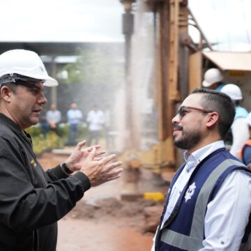 ALCALDE CAPITALINO SUPERVISA HALLAZGO DE AGUA DE POZO